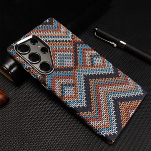 Metal Lens Carbon Fiber Texture Magsafe Case For Samsung