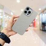 Suitable Solid Color Knitted Soft Premium iPhone Case Titanium Gray