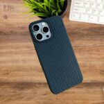 Suitable Solid Color Knitted Soft Premium iPhone Case Titanium Black
