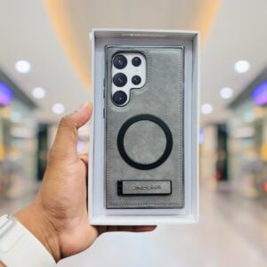 JINDUK Magsafe Stand Lather Case