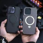 Carbon MagSafe Case With Metal Kickstand For iPhone 2
