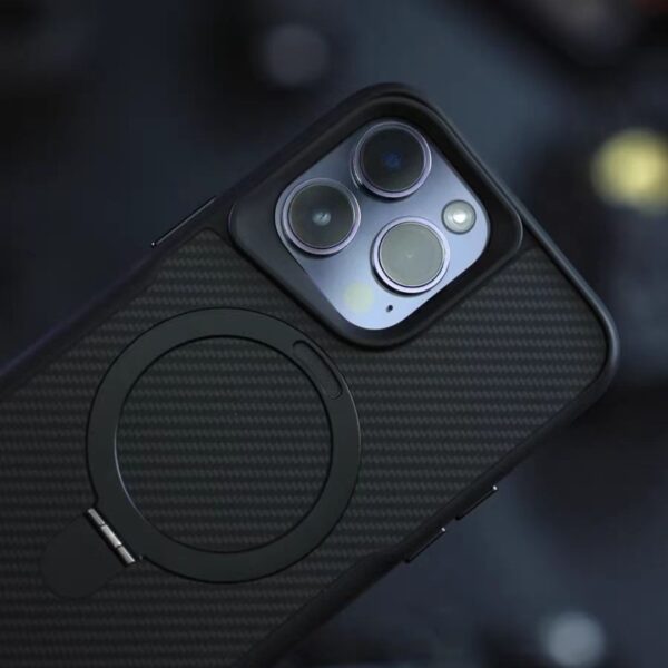 Carbon MagSafe Case With Metal Kickstand For iPhone 7