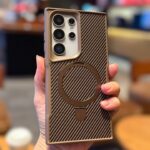 Carbon Stand Metal Magsafe Case for Samsung