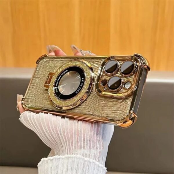 Luxury Gold Plating Glittering Shiny iPhone Case Golden Color
