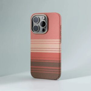 Tadamall Ultrathin Geometric Carbon Fiber Magsafe Case For iPhone Red