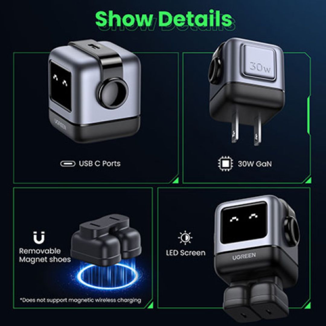 UGREEN Nexode 30W USB-C GaN ফাস্ট চার্জার
