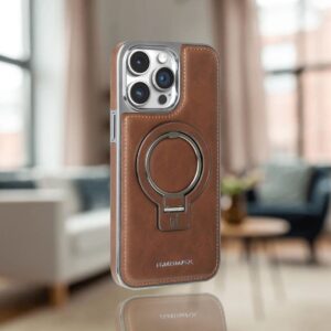 RMBMAX Super Finish Leather Magsafe Stand iPhone Case