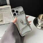 Metal Snake Hollow Out Pattern Large Hole iPhone Case