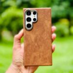 Premium Pu Lather Metal Camera Bumper Case For Samsung