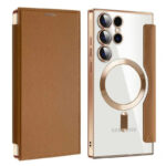 Samsung Electroplated Transparent Leather Magsafe Case